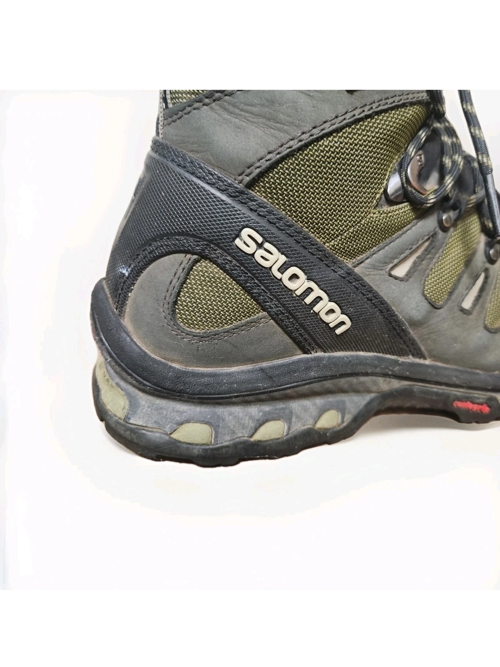 Salomon Quest 4D 2 GTX Mens Size 11.5 US Black Olive Green Asphalt Hiking Boots - Picture 3 of 14
